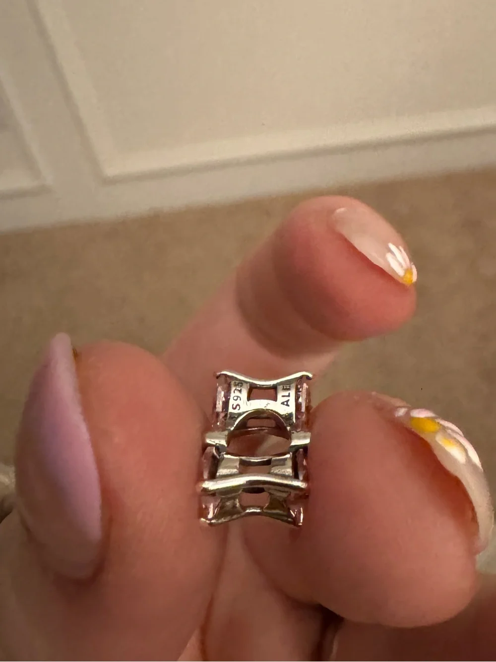 New Pandora Pink Bow Charm